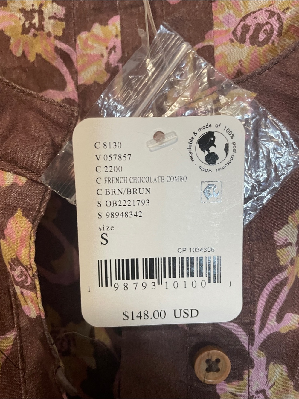 Free People Bella Mae brown floral midi dress NWT - Picture 8 of 12
